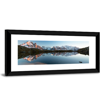 Lac de Chésserys With Mountains Of Chamonix Wall Art