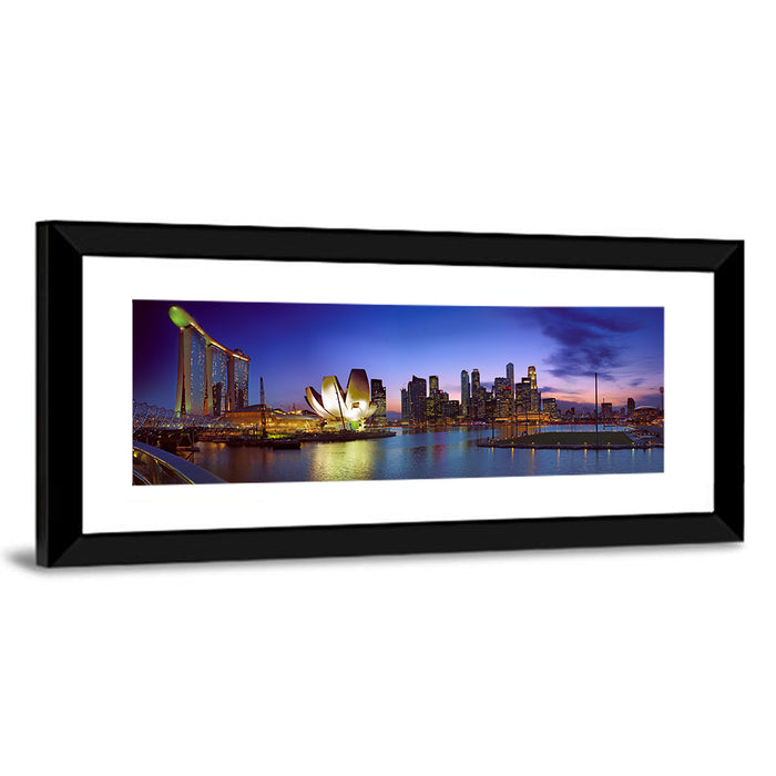 Marina Bay Sands at Twilight Wall Art as a framed print
