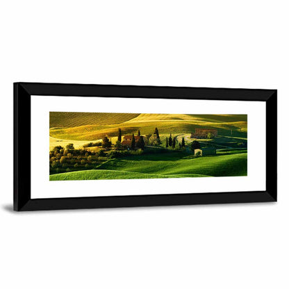 Tuscany Fields at Golden Hour Wall Art