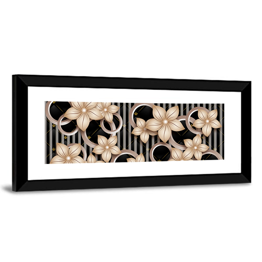 3d Floral Circle Pattern Wall Art