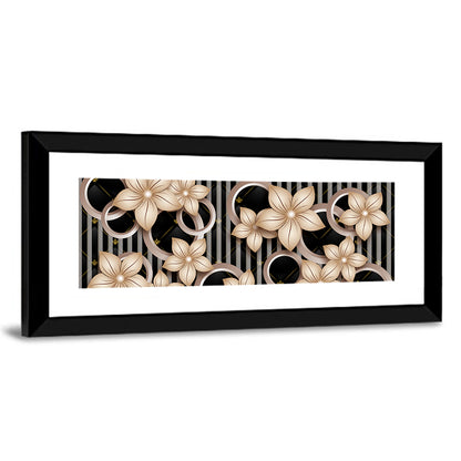 3d Floral Circle Pattern Wall Art