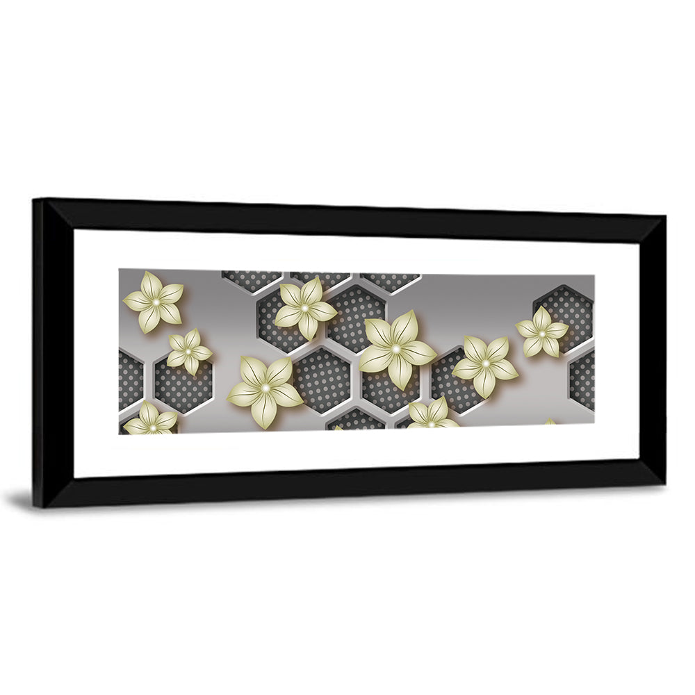 Honeycomb 3d Flower Mural Wall Art