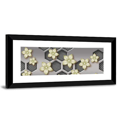 Honeycomb 3d Flower Mural Wall Art