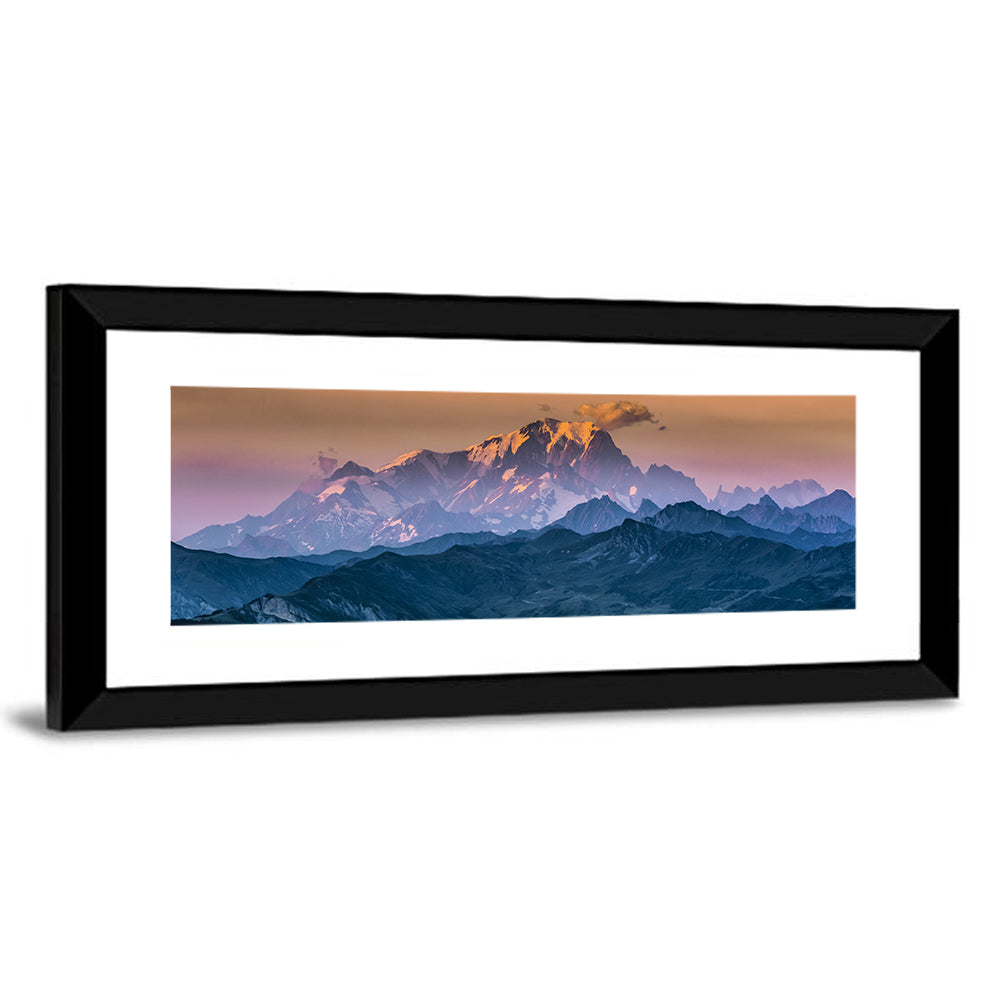 Sunset On Mont Blanc Wall Art