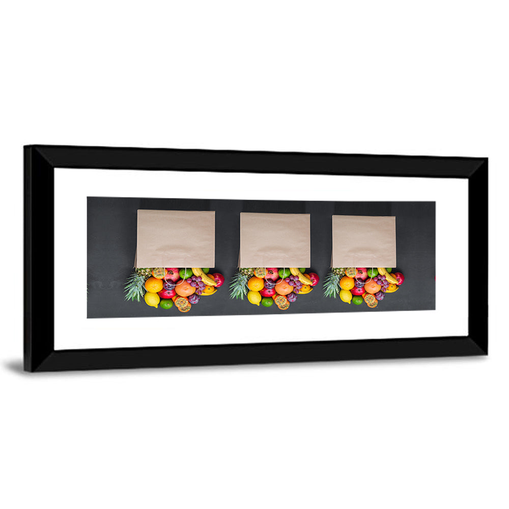 Three Paper Bags of Fruit Wall Art