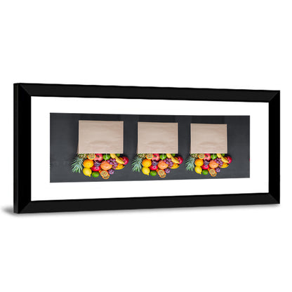 Three Paper Bags of Fruit Wall Art
