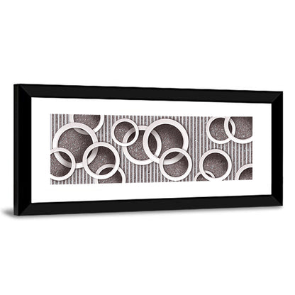 Layered White Circles Wall Art