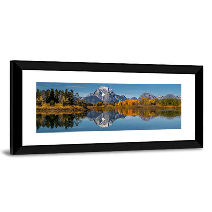 Mount Moran And Snake River Ox Bow Bend Wyoming Wall Art