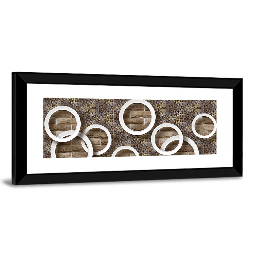 Flower Rings Over Brick and Tile Wall Art