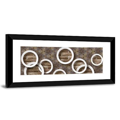 Flower Rings Over Brick and Tile Wall Art