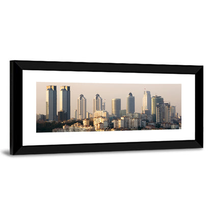 Istanbul Levent Skyline at Golden Hour Wall Art