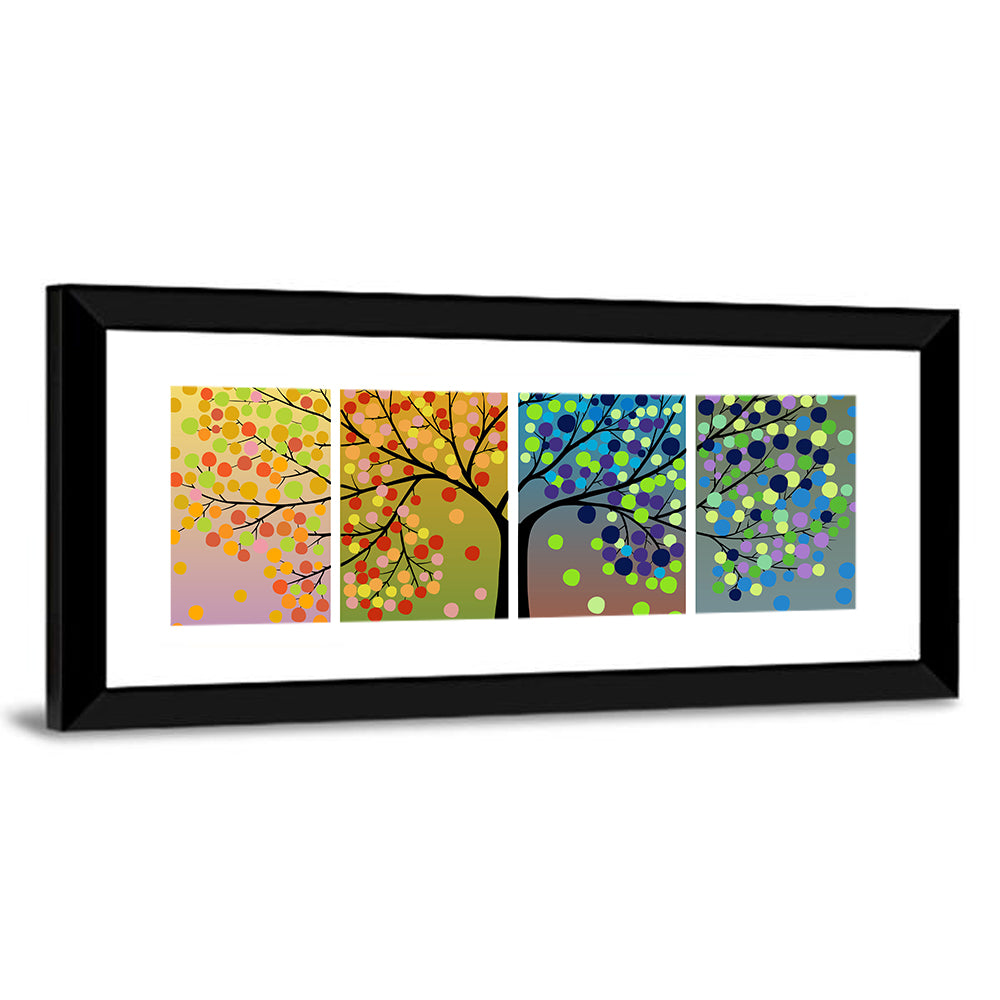 Tree Through Four Seasons Wall Art
