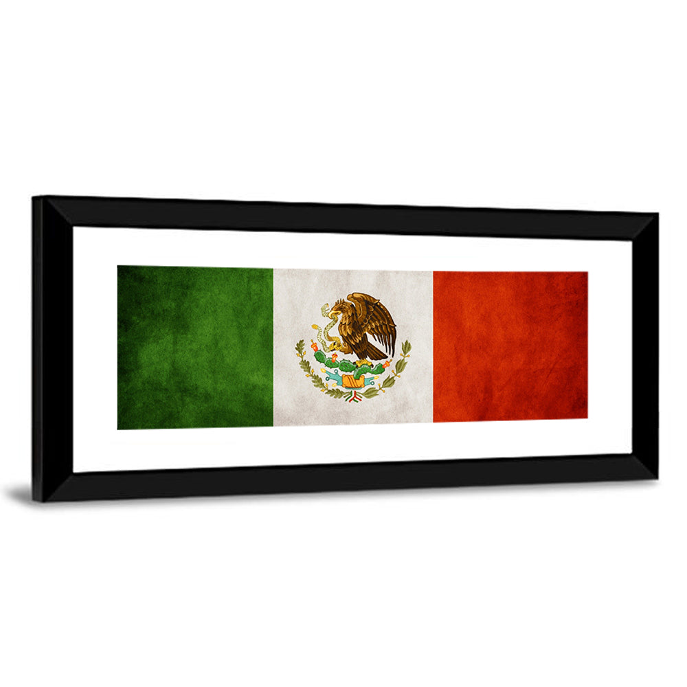 Vintage Mexican Flag Emblem Wall Art