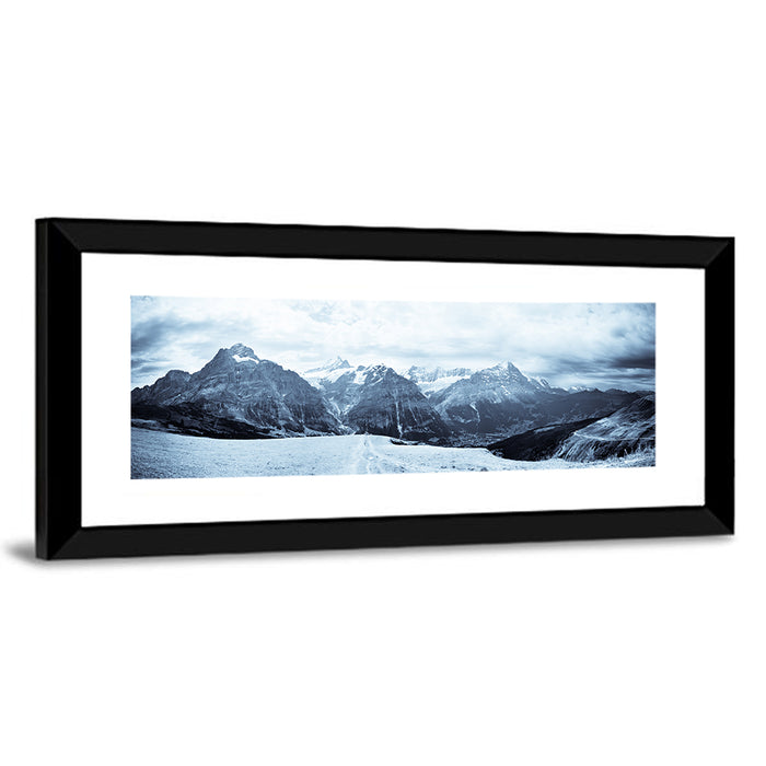 Jungfrau Mountain Peaks Wall Art as a framed print
