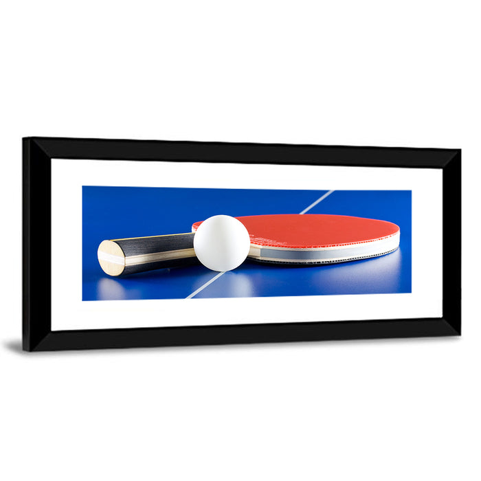 Table Tennis Paddle Close-up Wall Art as a framed print