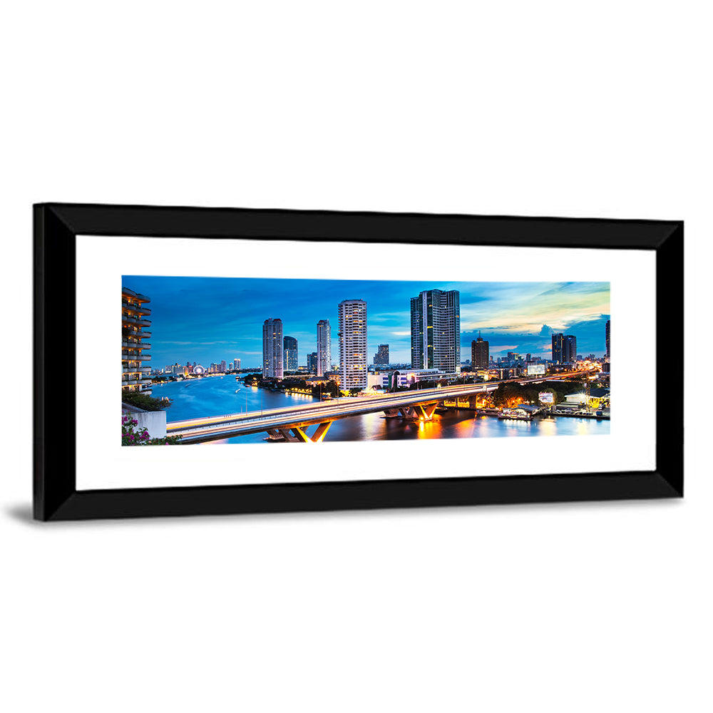 Chao Phraya River at Night, Bangkok Wall Art