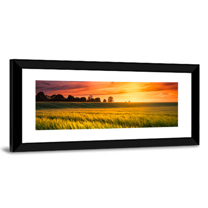 Wheat Field at Golden Hour Wall Art