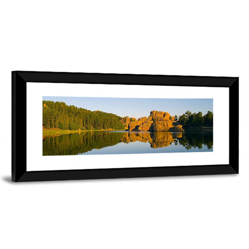 Sylvan Lake Golden Hour Reflection Wall Art