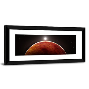 Planet Mars With Moon Wall Art