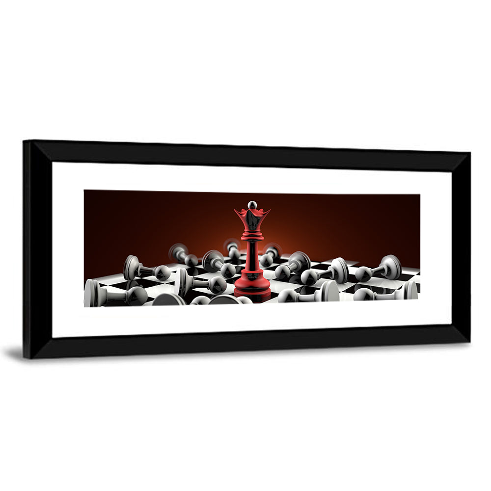 Red Queen Chess Composition Wall Art