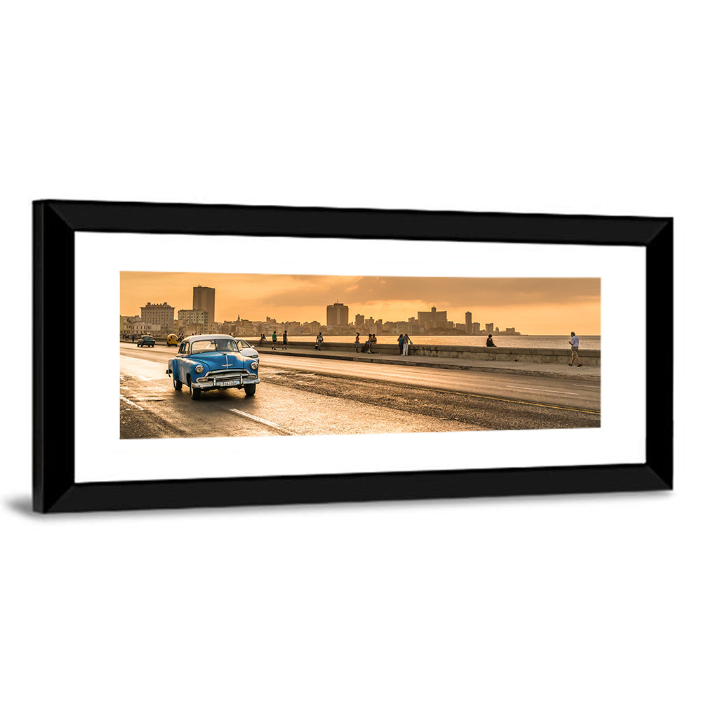 Havana Malecon Sunset Wall Art