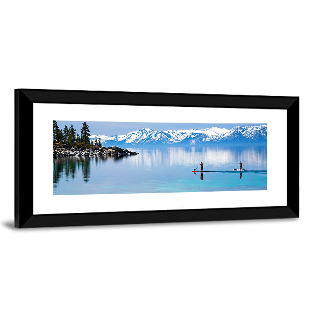 Lake Tahoe Paddle Boarding Scene Wall Art