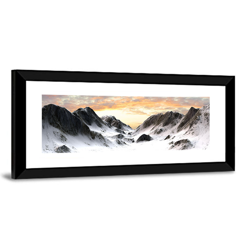 Snowy Mountain Peak Wall Art