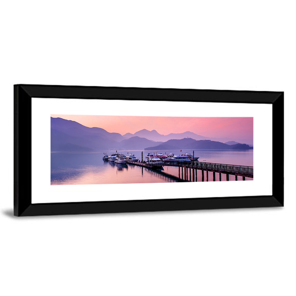 Sun Moon Lake at Dusk Wall Art