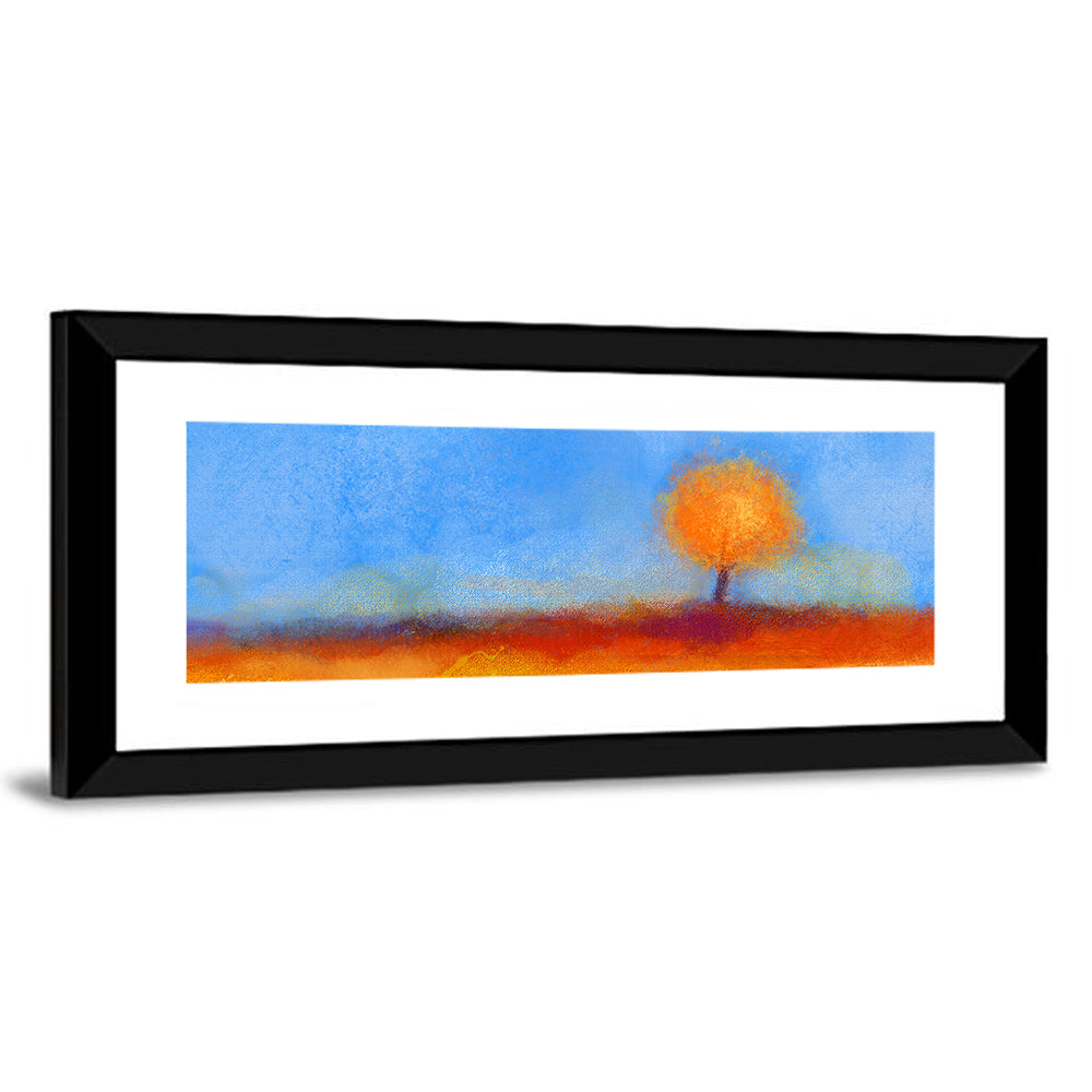 Golden Hour Lone Tree Wall Art