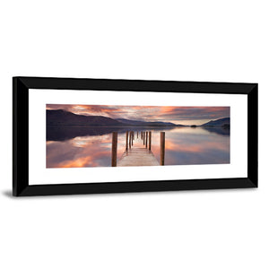 Flooded Jetty In Derwent Water Wall Art