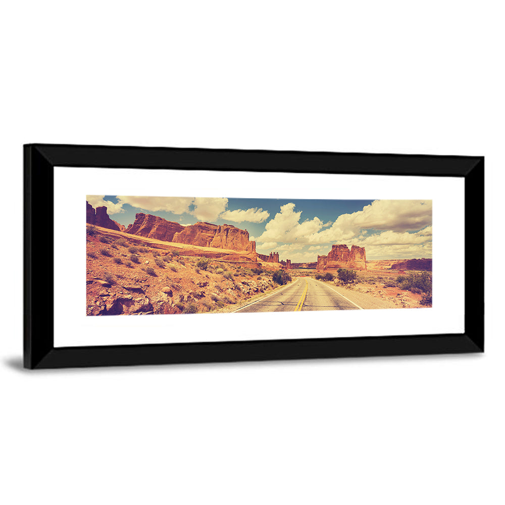 Vintage Desert Road USA Wall Art