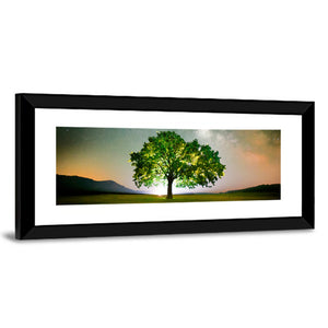 Tree Under Milky Way Galaxy Wall Art