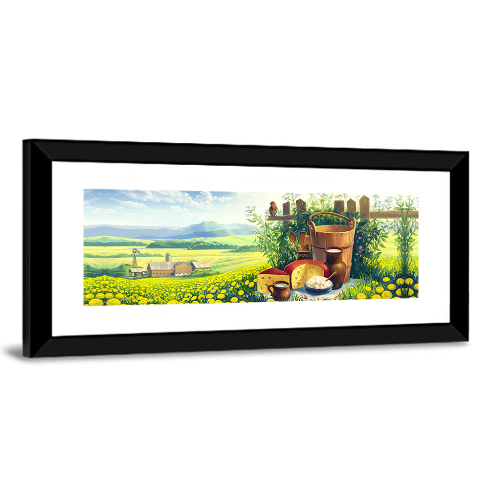 Dandelion Field Landscape Wall Art