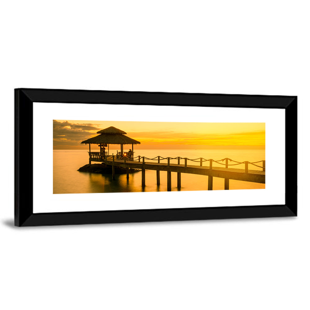 Phuket Wooden Pier at Sunset Wall Art