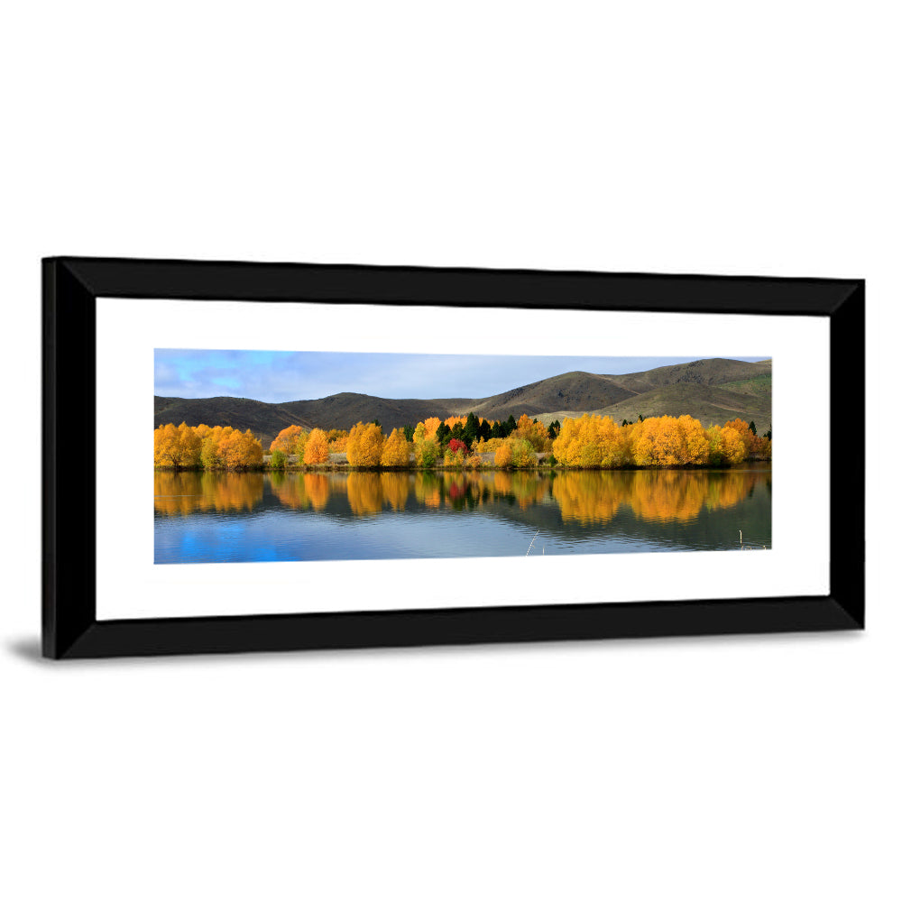 Lake Ruataniwha Autumn Reflection Wall Art