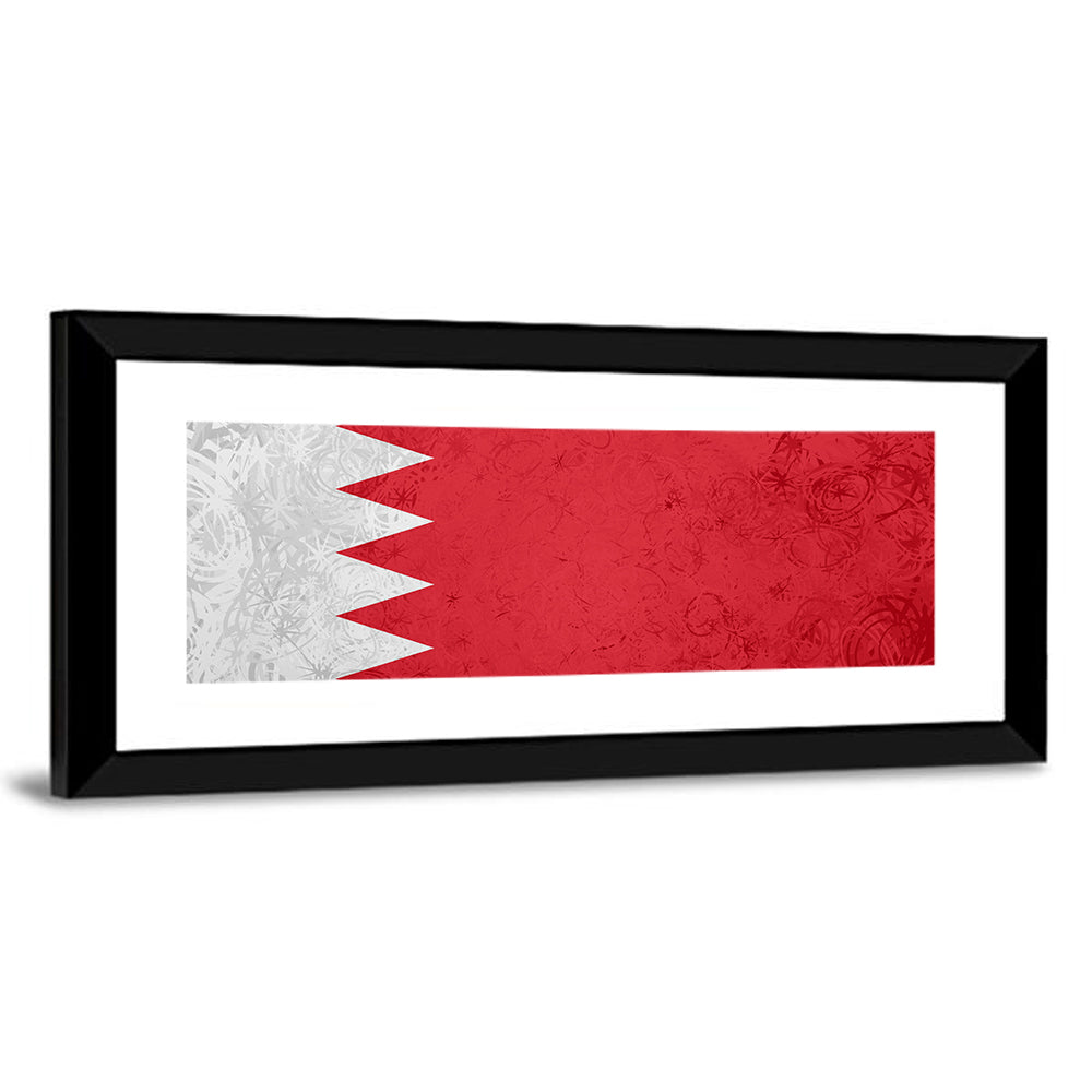 Bahrain Flag with Serrated Edge Wall Art