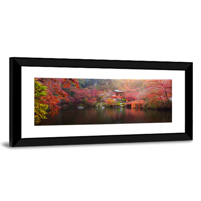 Daigo-ji Temple Autumn Reflection Wall Art as a framed print