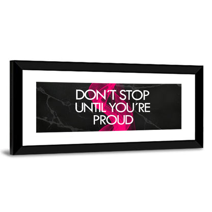 Fitness Quote on Black Marble Wall Art