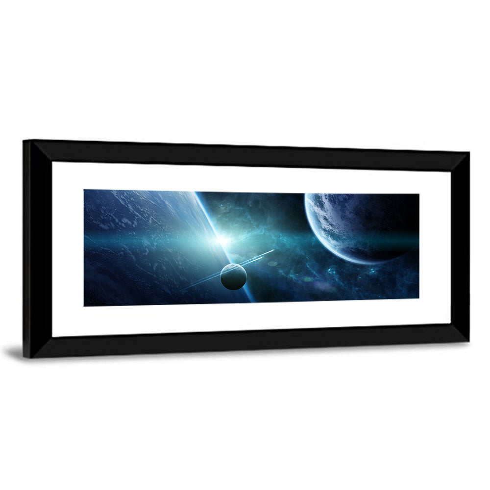 Distant Planet System From Space Wall Art