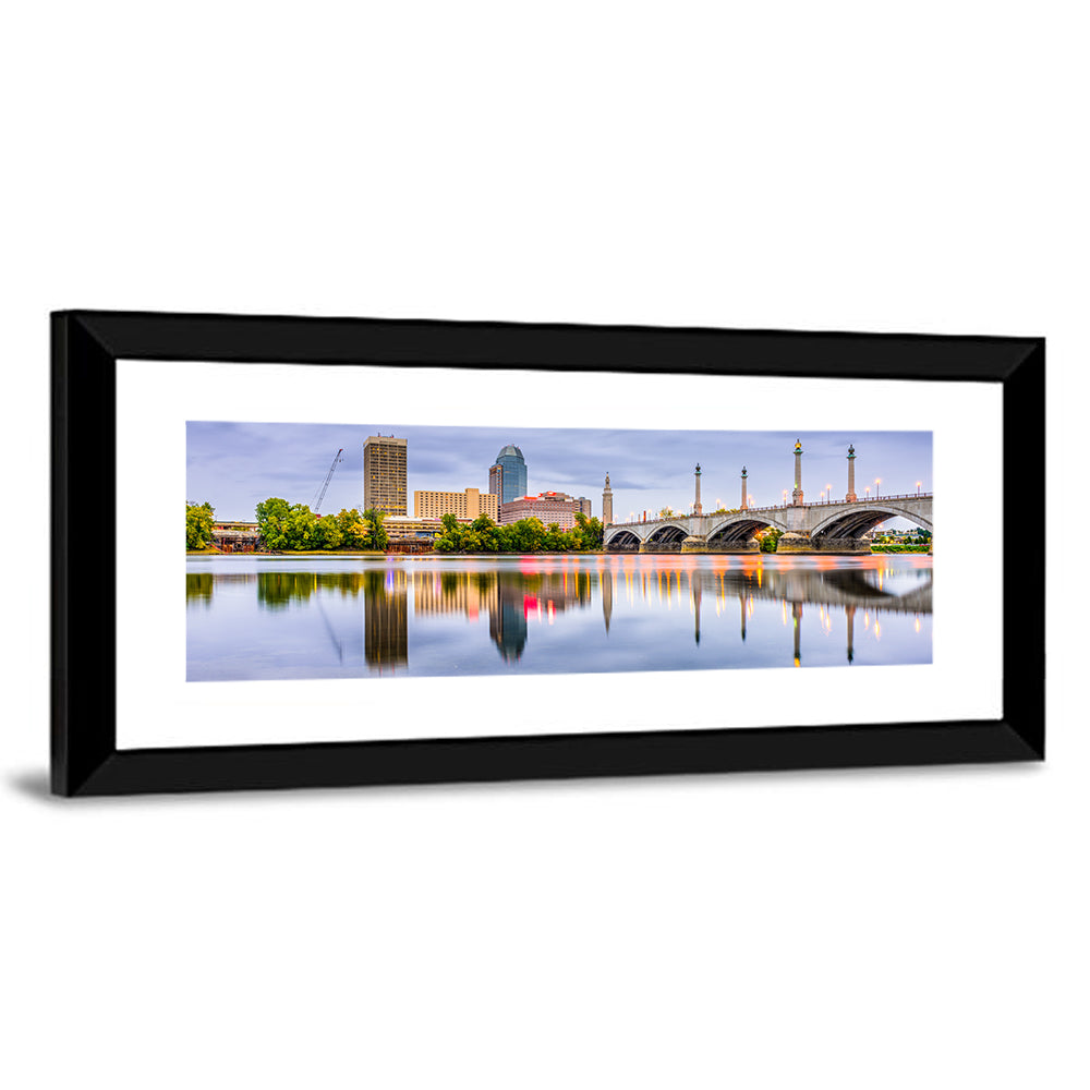 Springfield Skyline with Memorial Bridge Wall Art