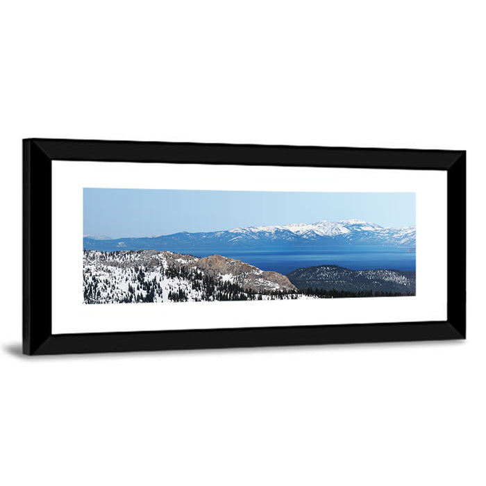 Lake Tahoe Winter Landscape Wall Art as a framed print