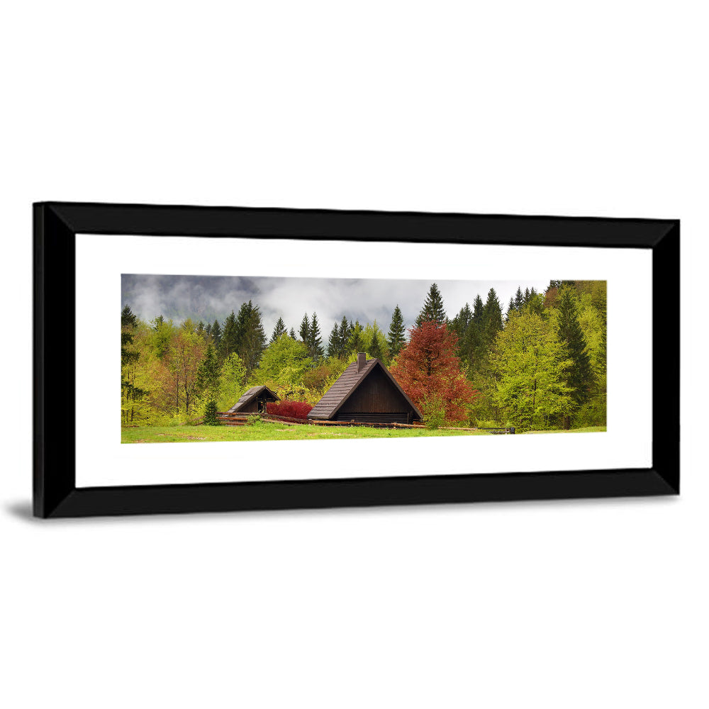 Slovenia Mountain Alps In Fog Wall Art