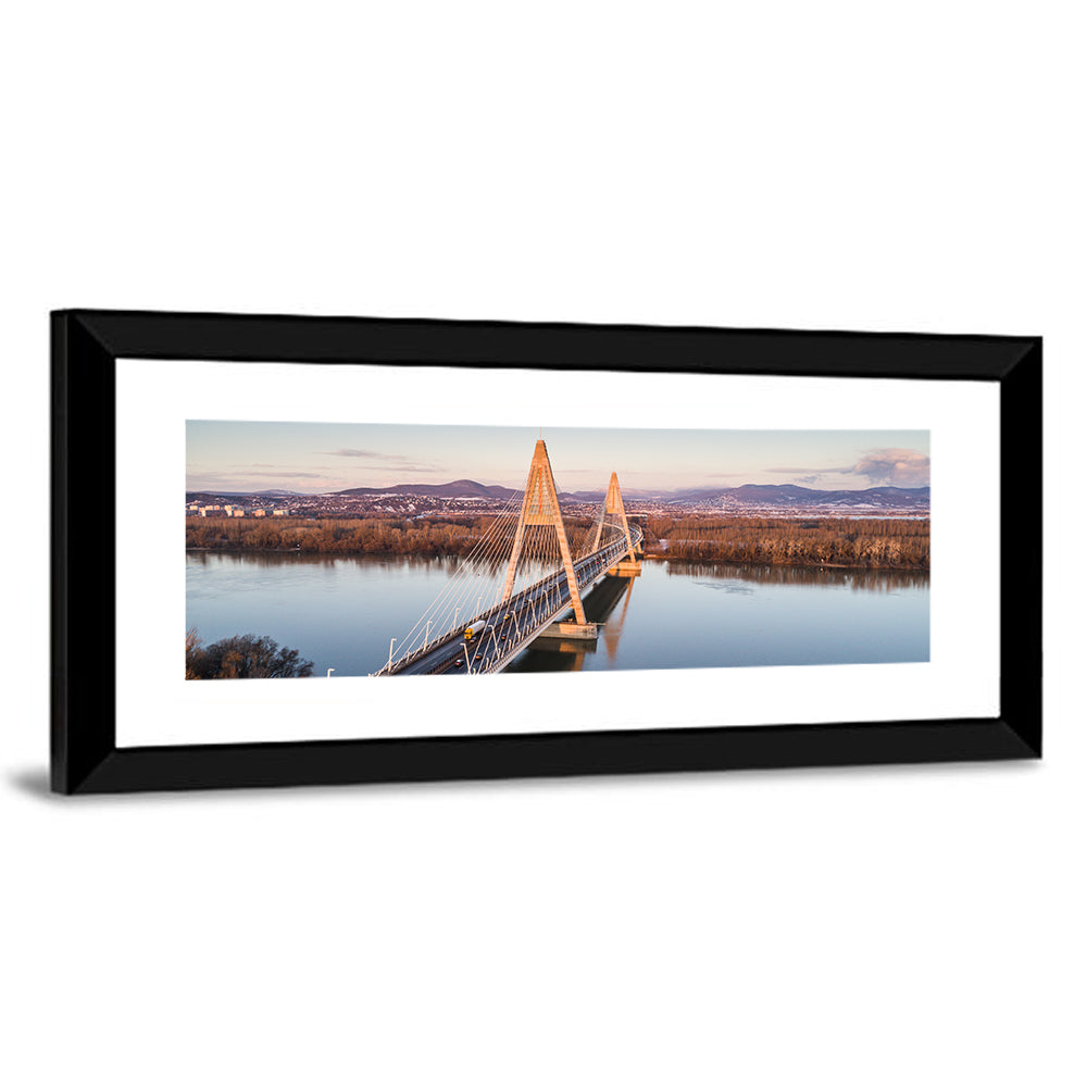 Megyeri Bridge Over The DanubeRiver Wall Art