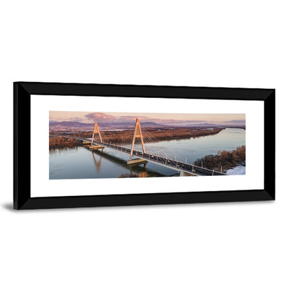 Megyeri Bridge At Dusk Wall Art
