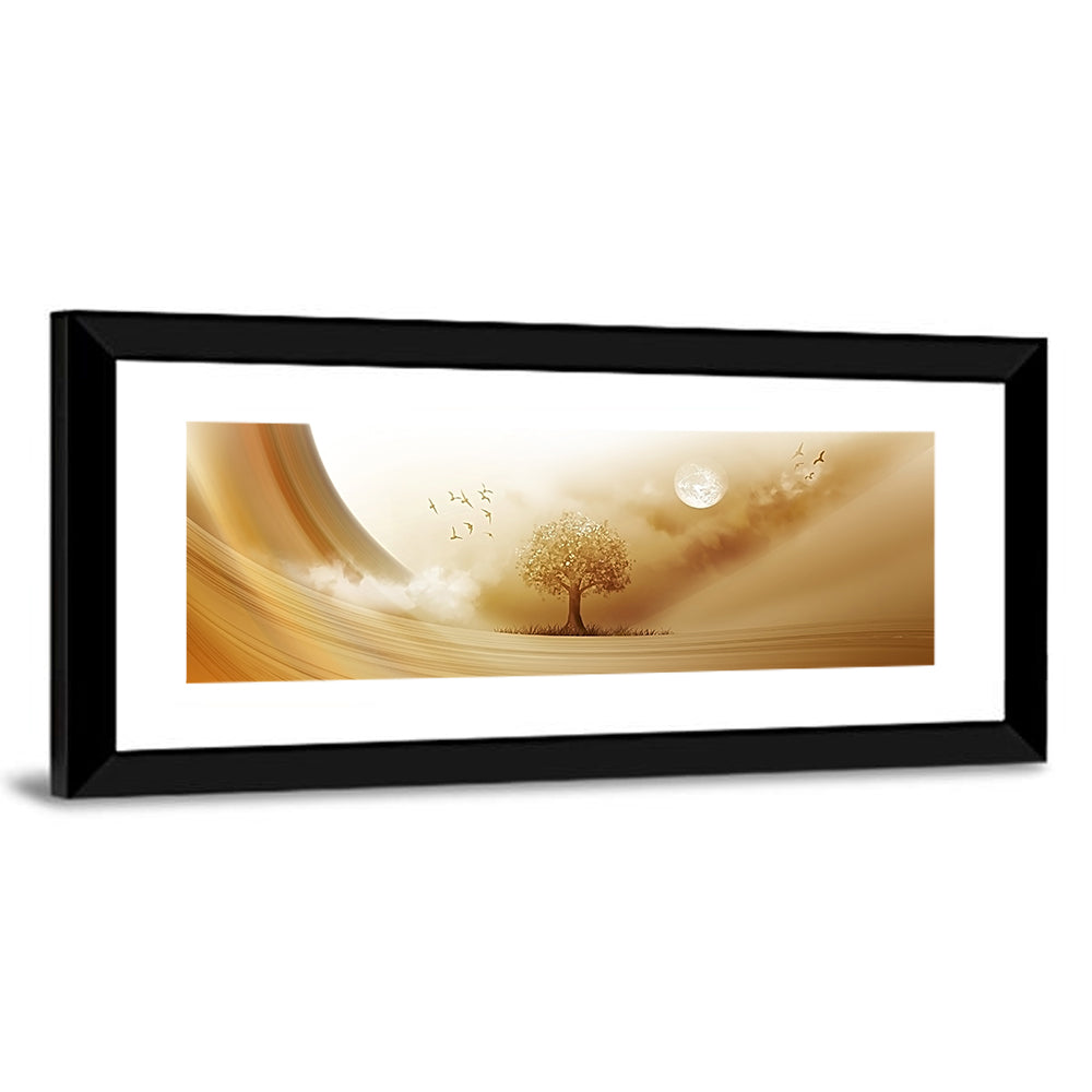 Moonlit Desert Tree Wall Art