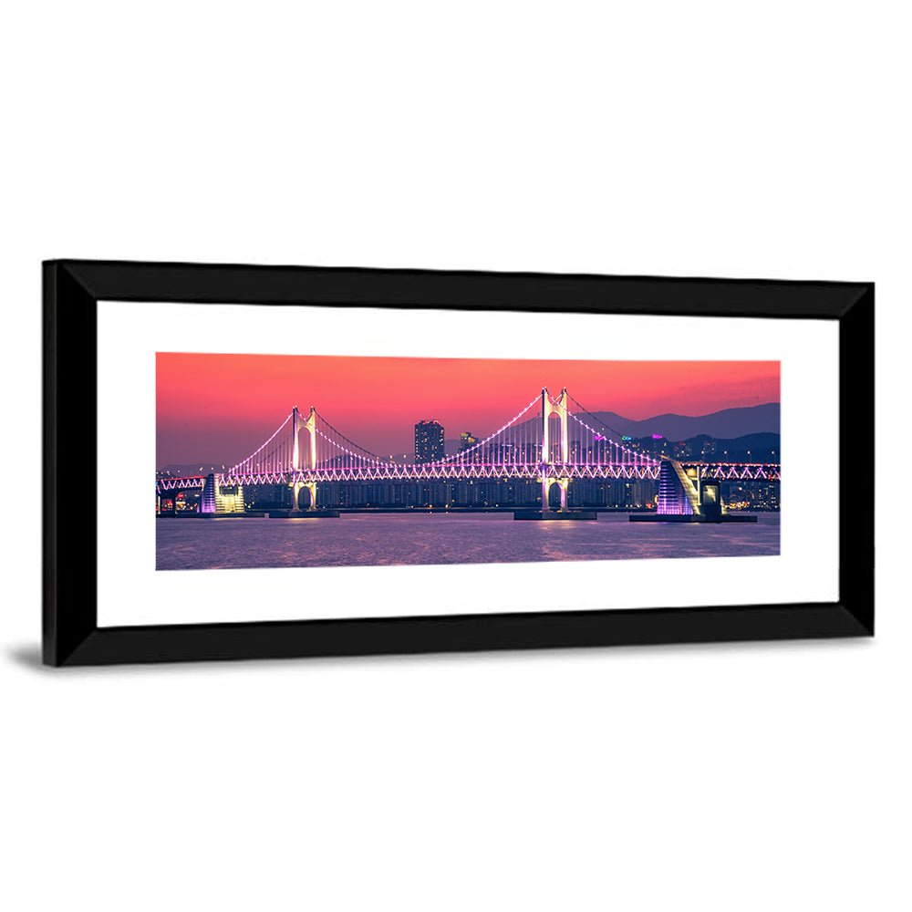 Gwangan Bridge Night Skyline Wall Art