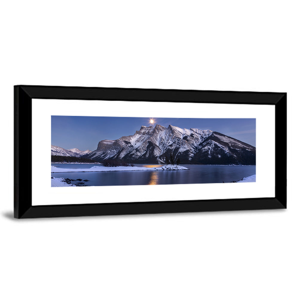 Moonlit Lake Minnewanka Wall Art