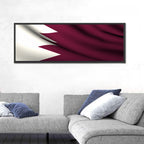 Waving Qatar Flag Wall Art
