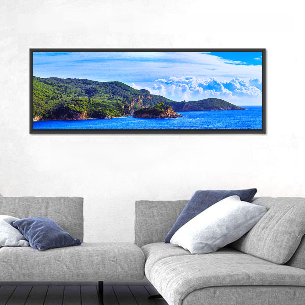 Paleokastrica Coastline In Corfu Wall Art