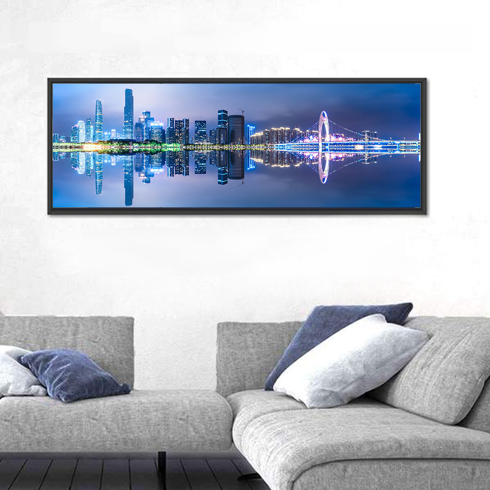 Guangzhou Skyline at Liede Bridge Wall Art